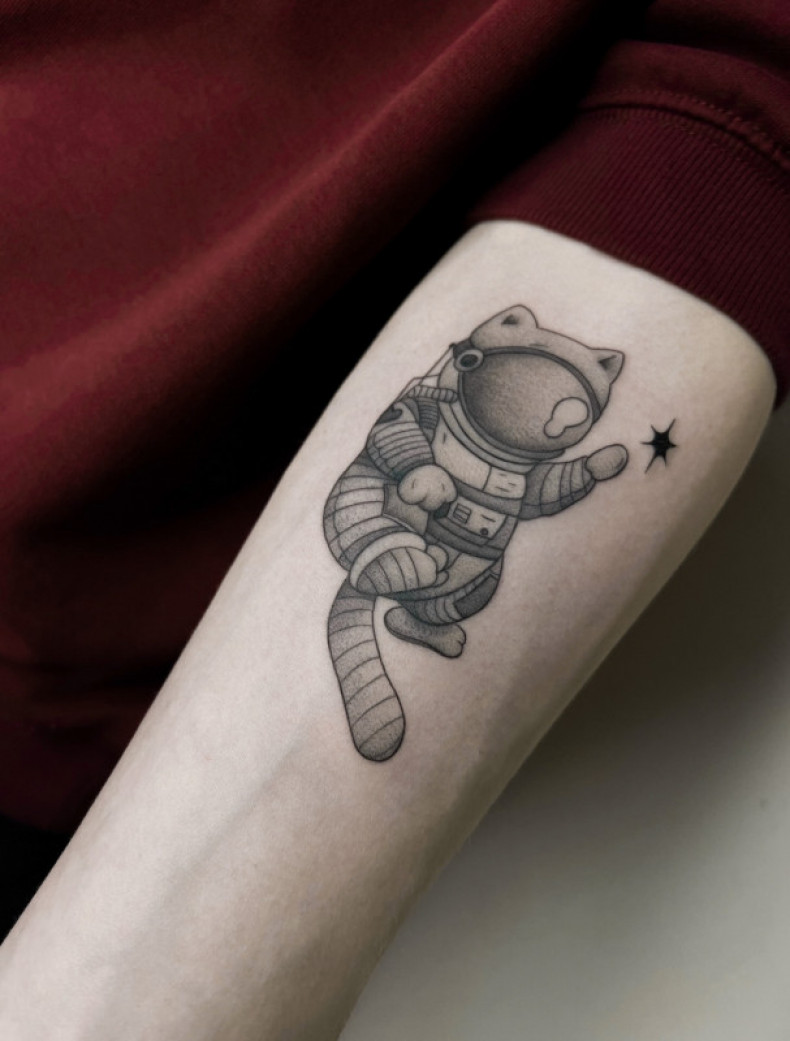 Astronauta astronaut kosmos, photo - Tatuażysta Barb Tattoo