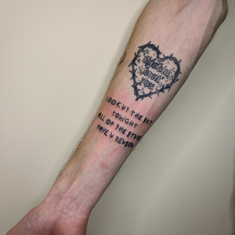 Drut kolczasty serce, photo - Tatuażysta Barb Tattoo