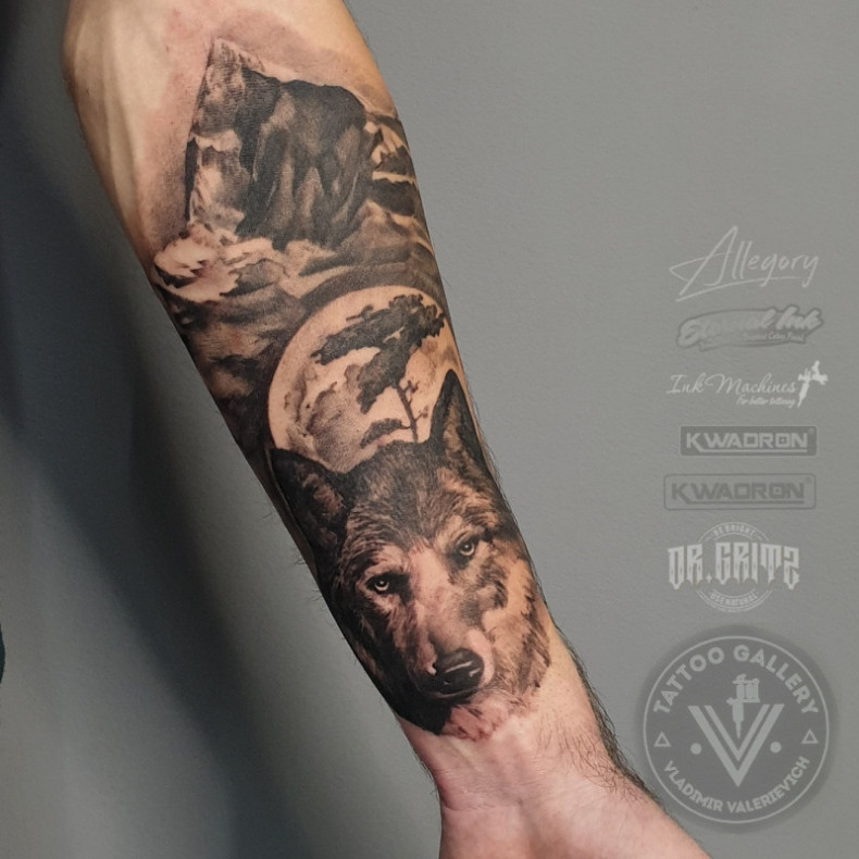 Berge Mond Landschaft, photo - Tattoo-Meister Barb Tattoo