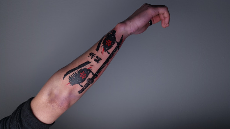 Иероглифы катана, photo - Тату мастер Barb Tattoo