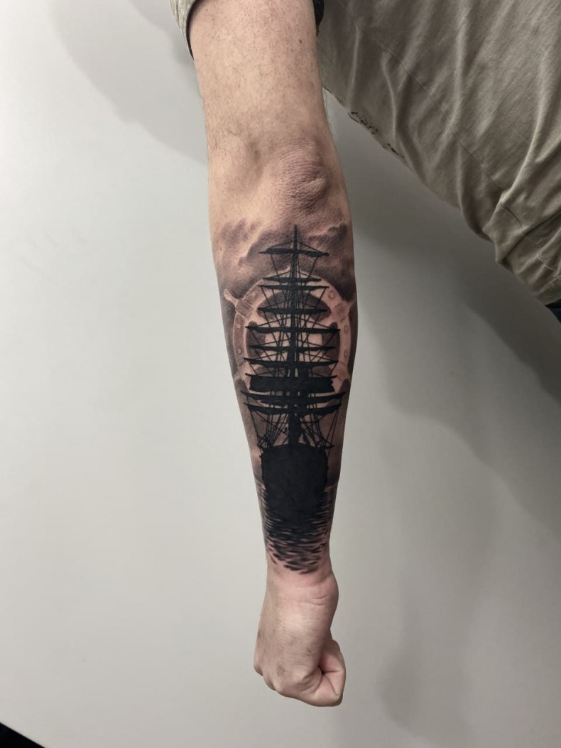 Корабль, photo - Тату мастер Barb Tattoo