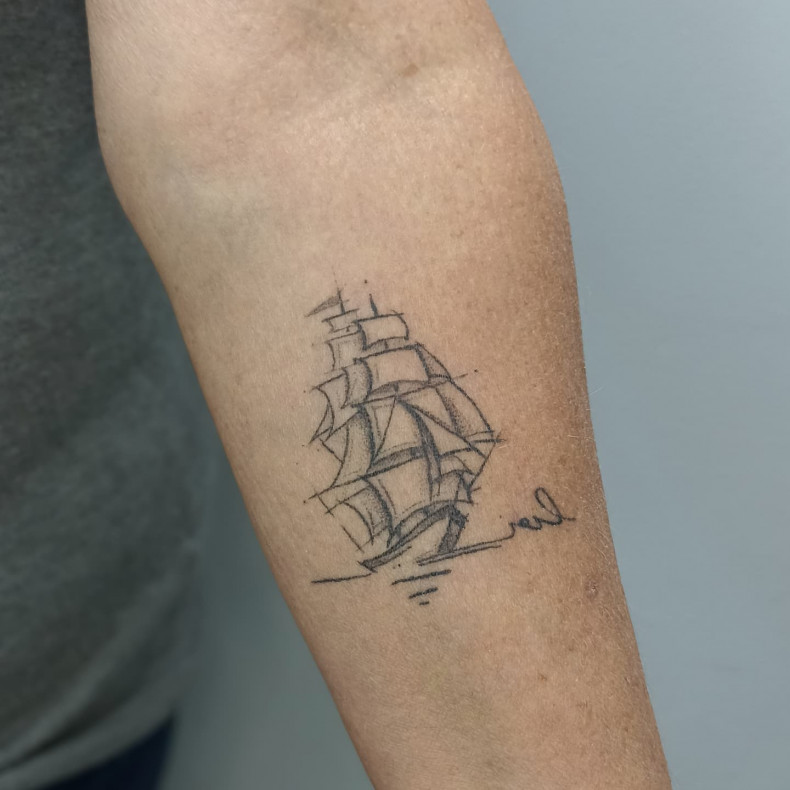 Корабль, photo - Тату мастер Barb Tattoo