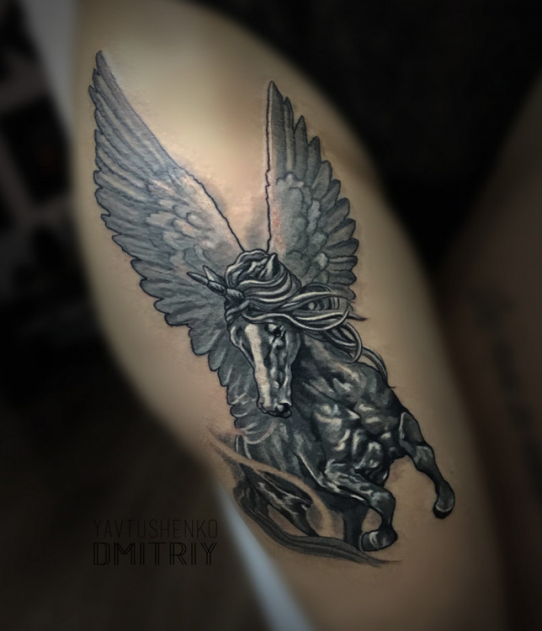 Unicorn tattoo Tattoo Artist Dima Yavtushenko., photo - Tattoo Master Barb Tattoo