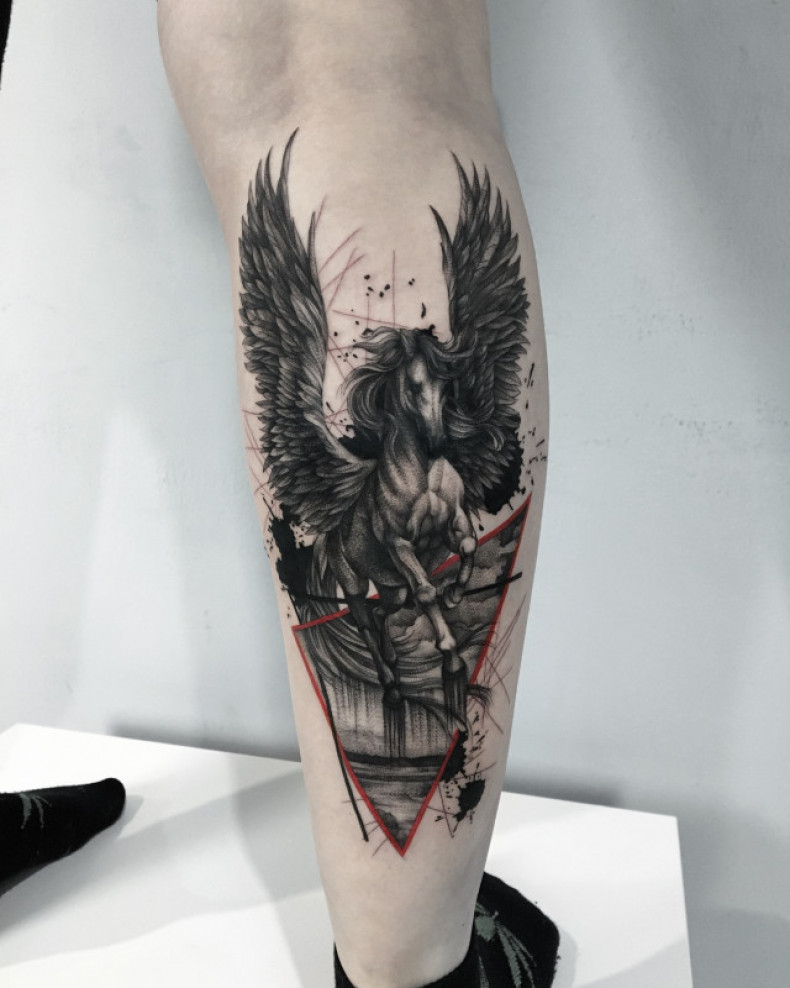 Koń Pegaz, photo - Tatuażysta Barb Tattoo