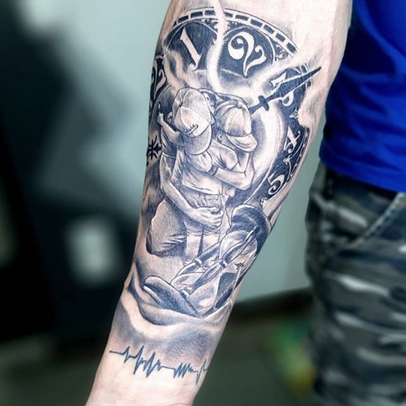 Ojciec syn zegar, photo - Tatuażysta Barb Tattoo