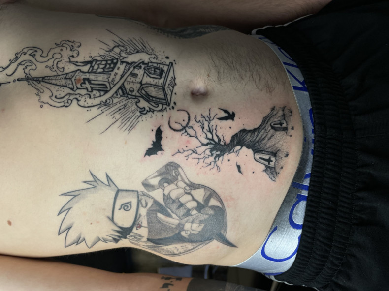 Animacja na brzuchu Naruto, photo - Tatuażysta Barb Tattoo