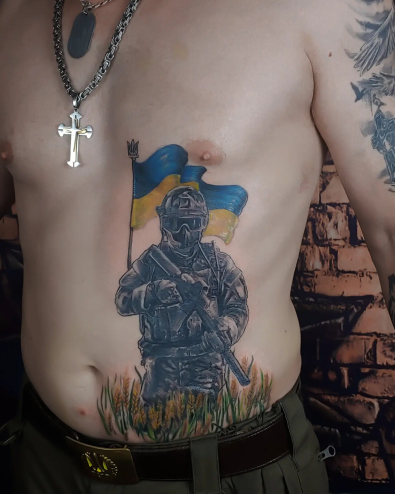 Военные воин патриотическая, photo - Тату мастер Barb Tattoo