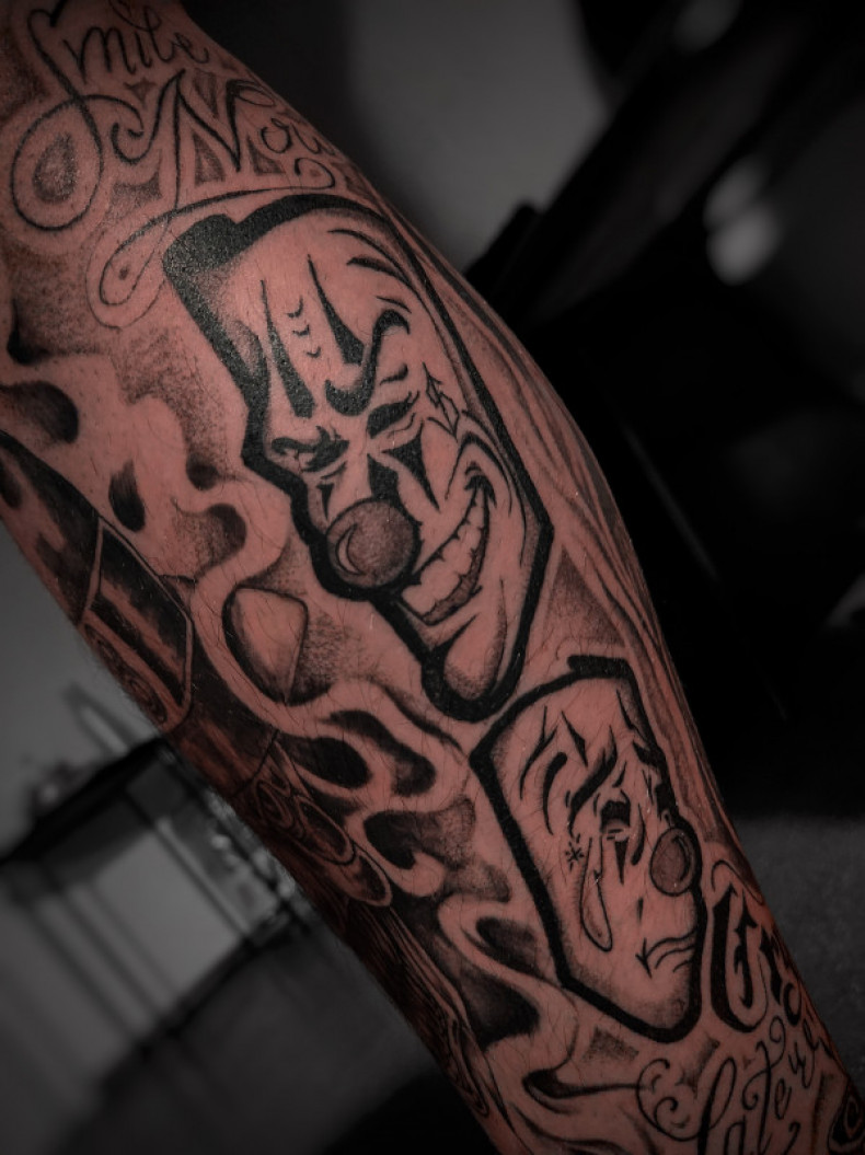 Błazen maska, photo - Tatuażysta Barb Tattoo