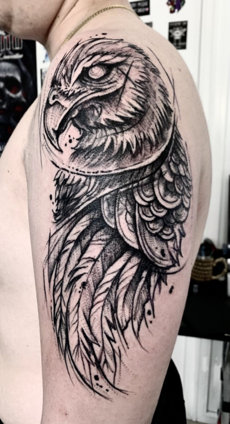 Orzeł, photo - Tatuażysta Barb Tattoo