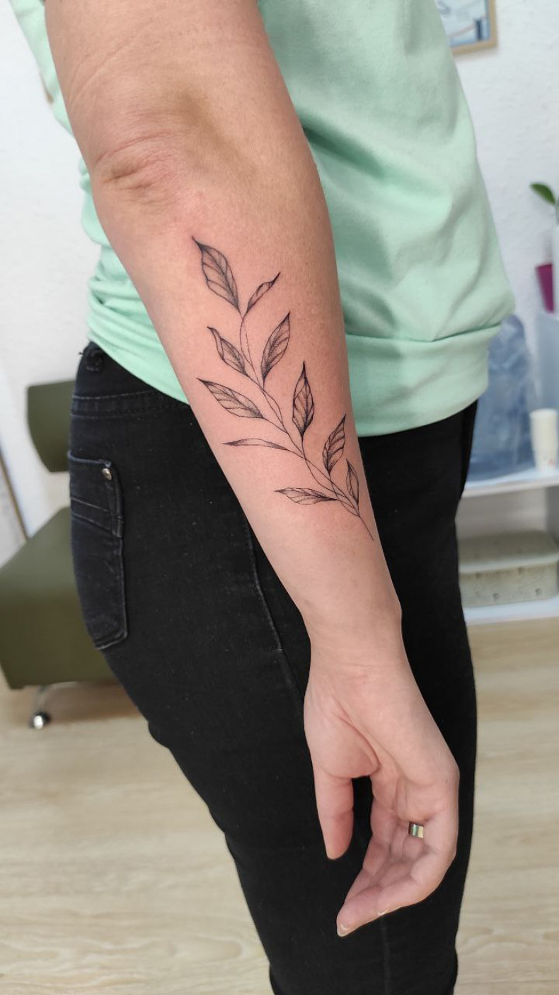 Tatuaż gałązka gałąz, photo - Tatuażysta Barb Tattoo