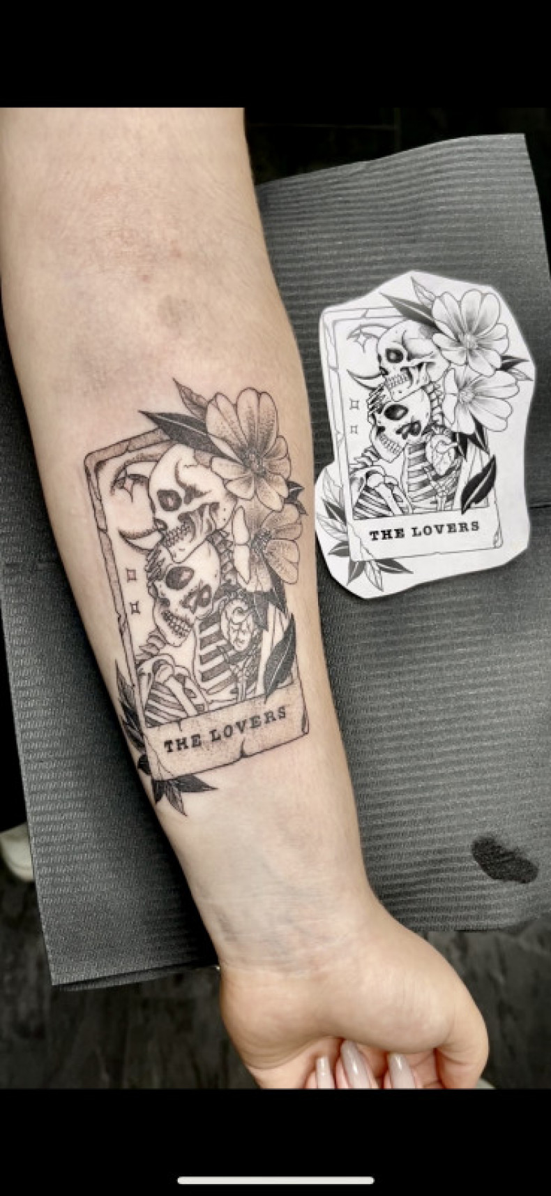 Karten skelett Tarot, photo - Tattoo-Meister Barb Tattoo