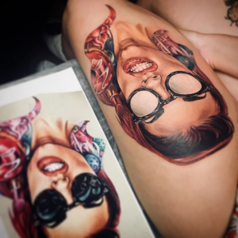 Очки портрет, photo - Тату мастер Barb Tattoo