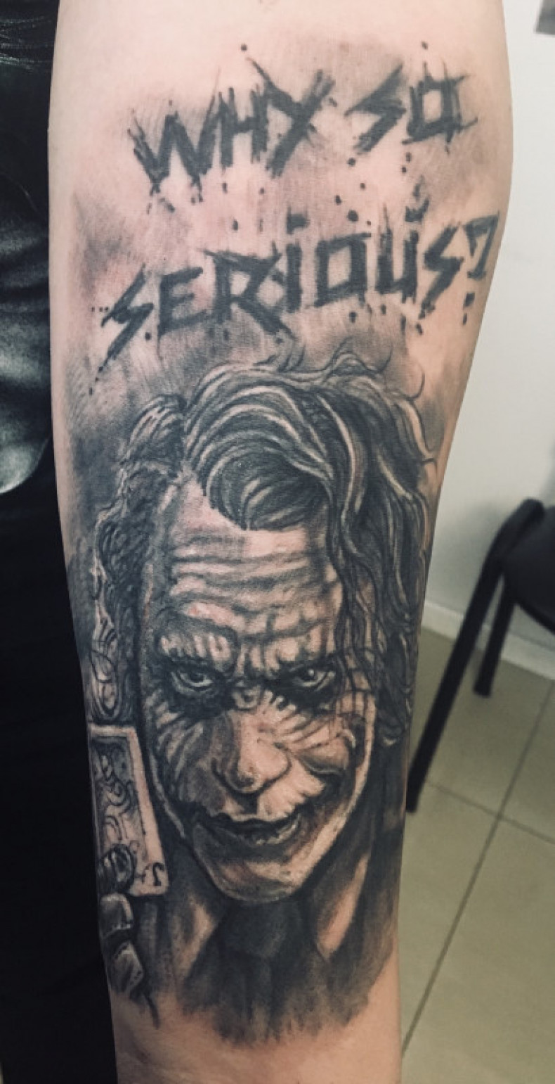 Żartowniś błazen portret, photo - Tatuażysta Barb Tattoo