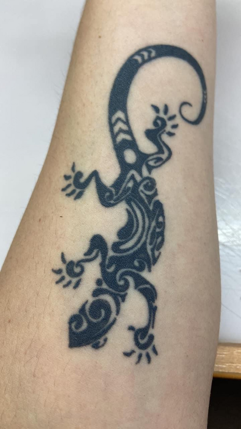 Gecko eidechse, photo - Tattoo-Meister Barb Tattoo