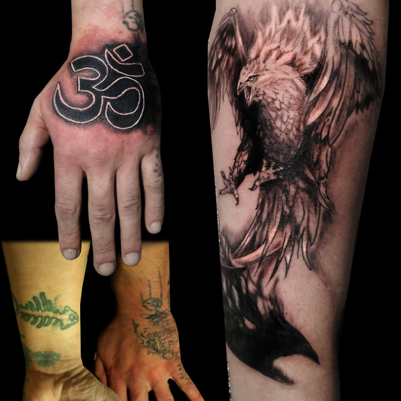 Covering old tattoos Phoenix tattoo Kyiv, photo - Tattoo Master Barb Tattoo