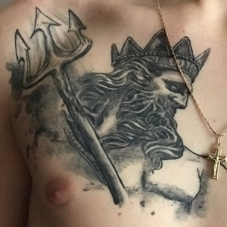 Posejdon trójząb, photo - Tatuażysta Barb Tattoo