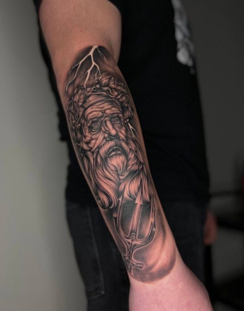 Poseidon tattoo, photo - Tattoo Master Barb Tattoo