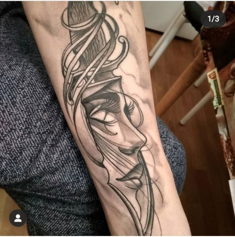 Нож, photo - Тату мастер Barb Tattoo