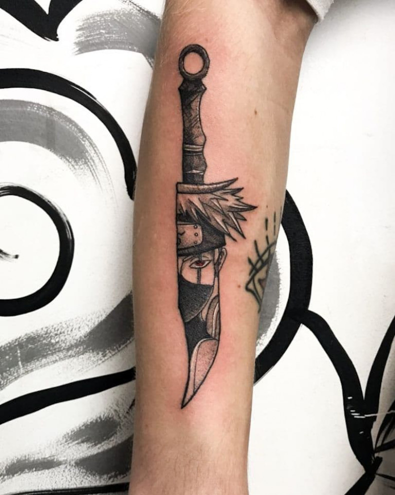 Animacja Naruto nóż, photo - Tatuażysta Barb Tattoo