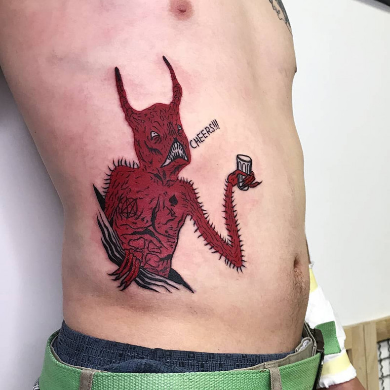 Demon rib, photo - Tattoo Master Barb Tattoo