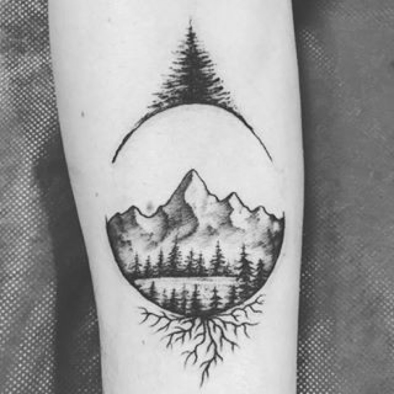 Berge Landschaft, photo - Tattoo-Meister Barb Tattoo