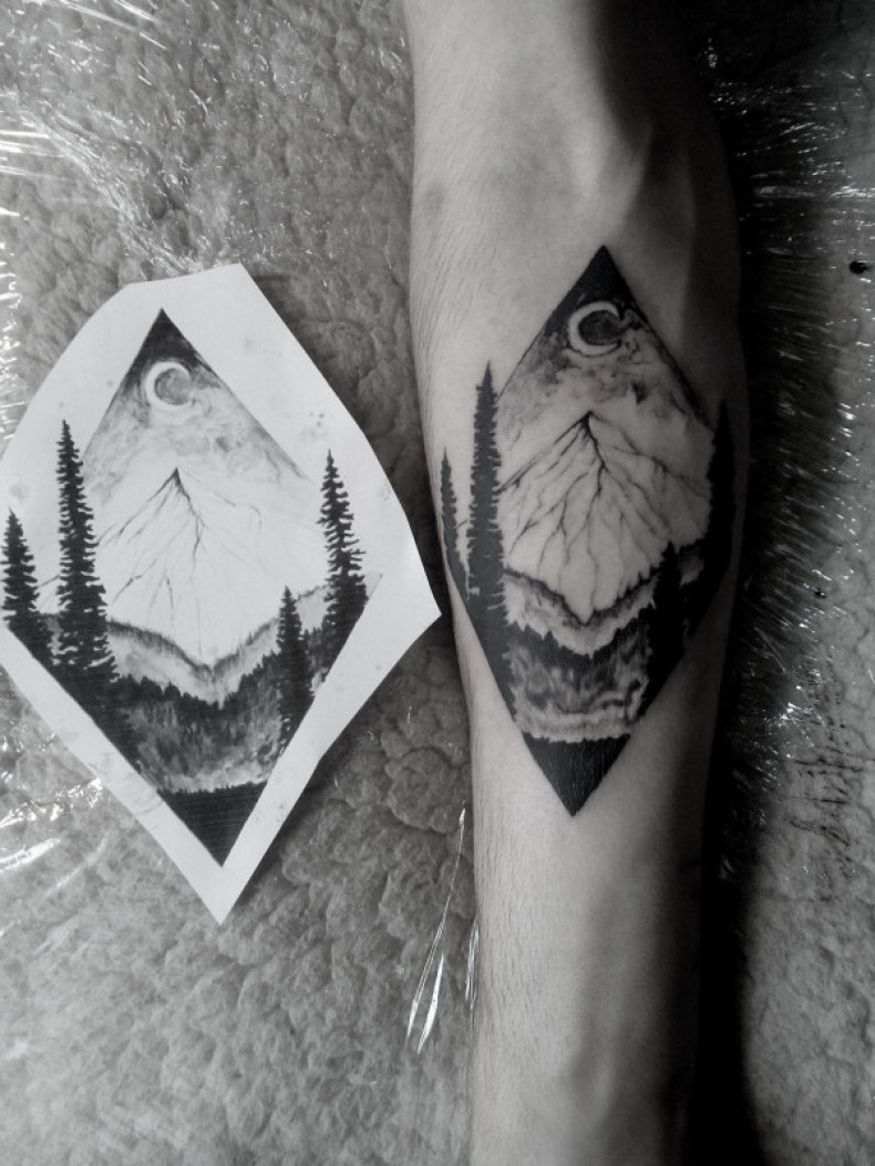 Berge Landschaft, photo - Tattoo-Meister Barb Tattoo