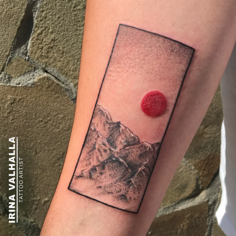 Berge Landschaft, photo - Tattoo-Meister Barb Tattoo