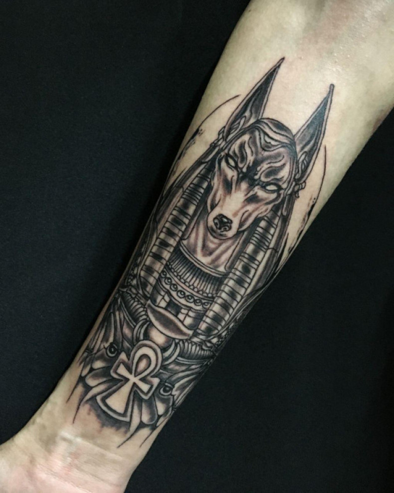 Anubis ankh, photo - Tatuażysta Barb Tattoo