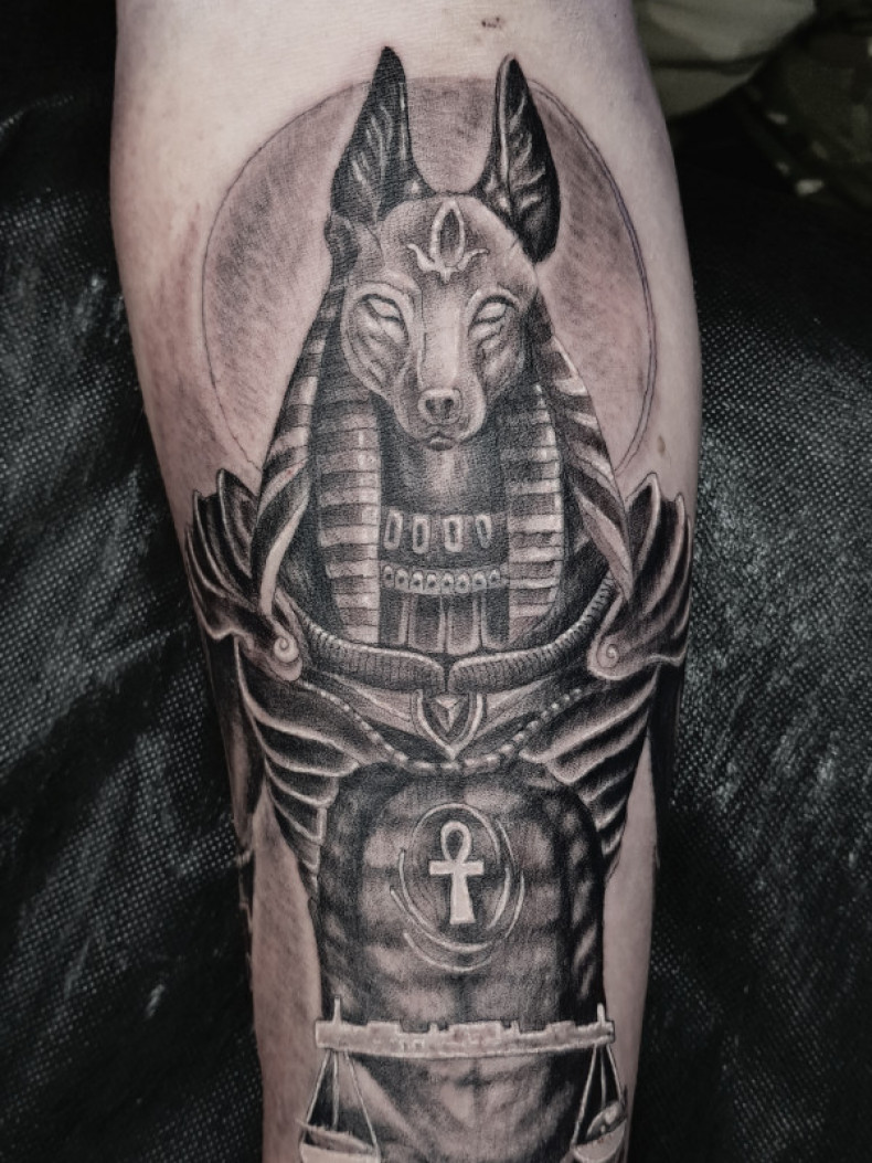 Anubis ägyptisch, photo - Tattoo-Meister Barb Tattoo