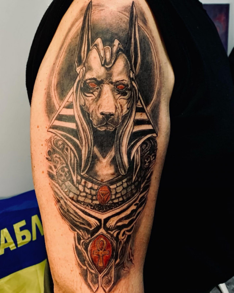 Anubis ägyptisch, photo - Tattoo-Meister Barb Tattoo