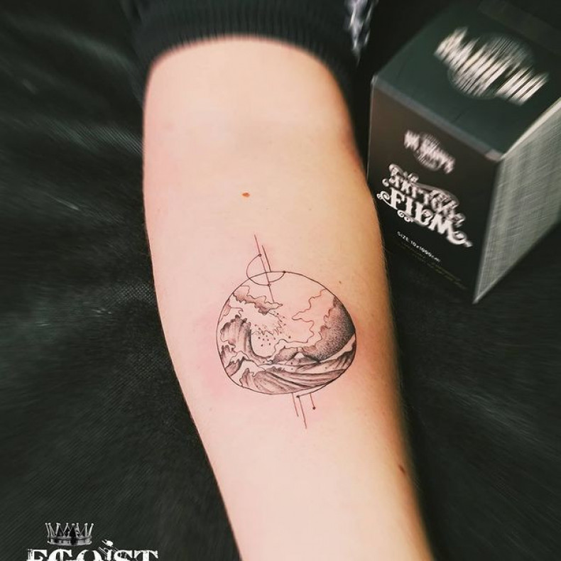 Волна круг море, photo - Тату мастер Barb Tattoo