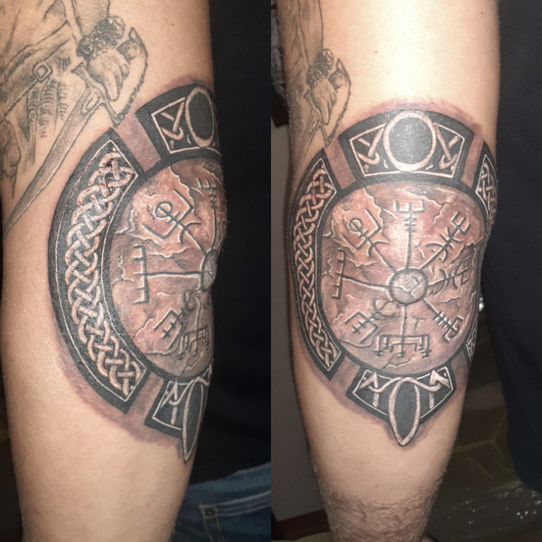 Elbow runes, photo - Tattoo Master Barb Tattoo