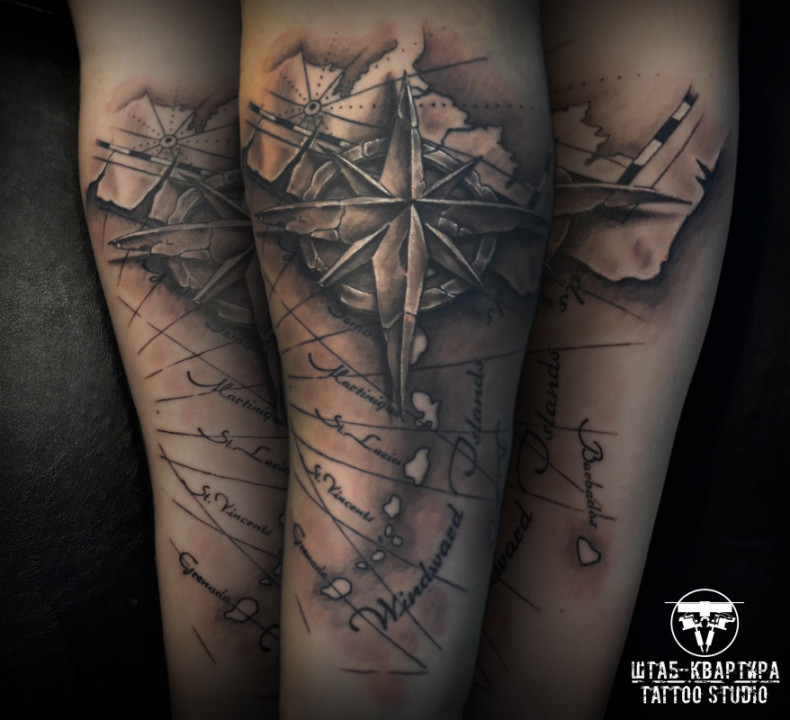 Marine style tattoo without complex details price tag 100 dollars)), photo - Tattoo Master Barb Tattoo