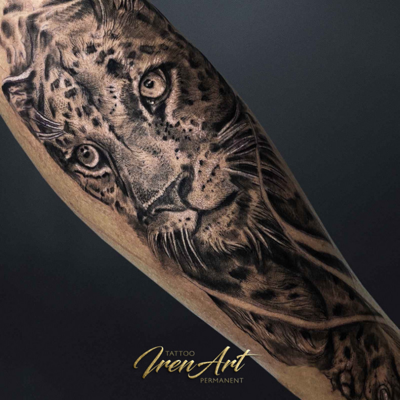 Schwarzgrau jaguar, photo - Tattoo-Meister Barb Tattoo