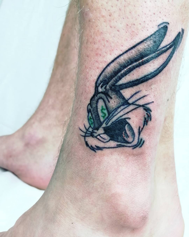 Zając królik kreskówki, photo - Tatuażysta Barb Tattoo