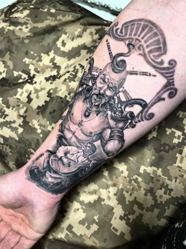 Козак свобода украинская символика, photo - Тату мастер Barb Tattoo