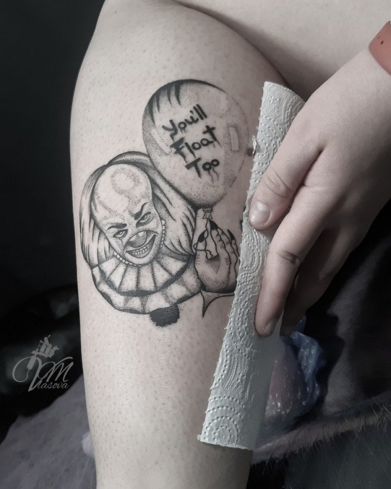 Balloon clown, photo - Tattoo Master Barb Tattoo