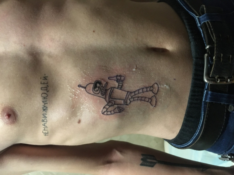 Cartoon Roboter, photo - Tattoo-Meister Barb Tattoo