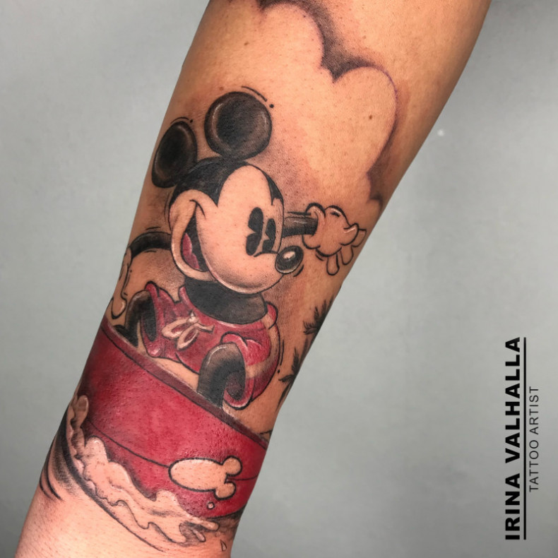 Mickey Mouse cartoons, photo - Tattoo Master Barb Tattoo