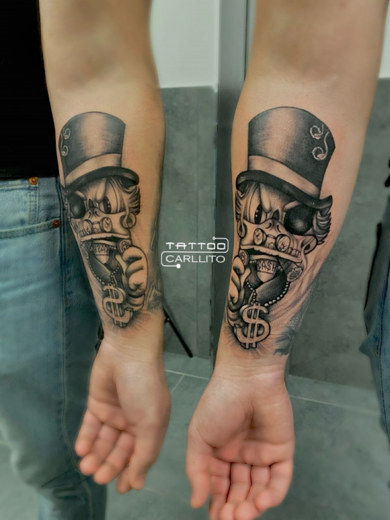 Доллар мультяшные Скрудж Макдак, photo - Тату мастер Barb Tattoo