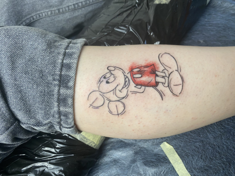 Mickey Mouse cartoons, photo - Tattoo Master Barb Tattoo