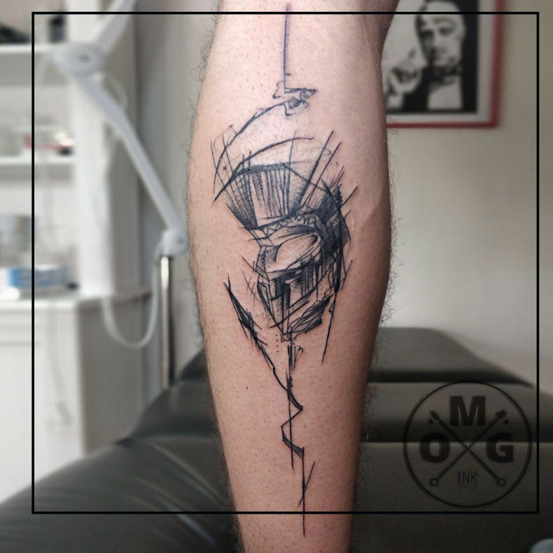 Скетч спартанец шлем, photo - Тату мастер Barb Tattoo