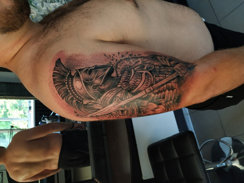 Spartan kask, photo - Tatuażysta Barb Tattoo