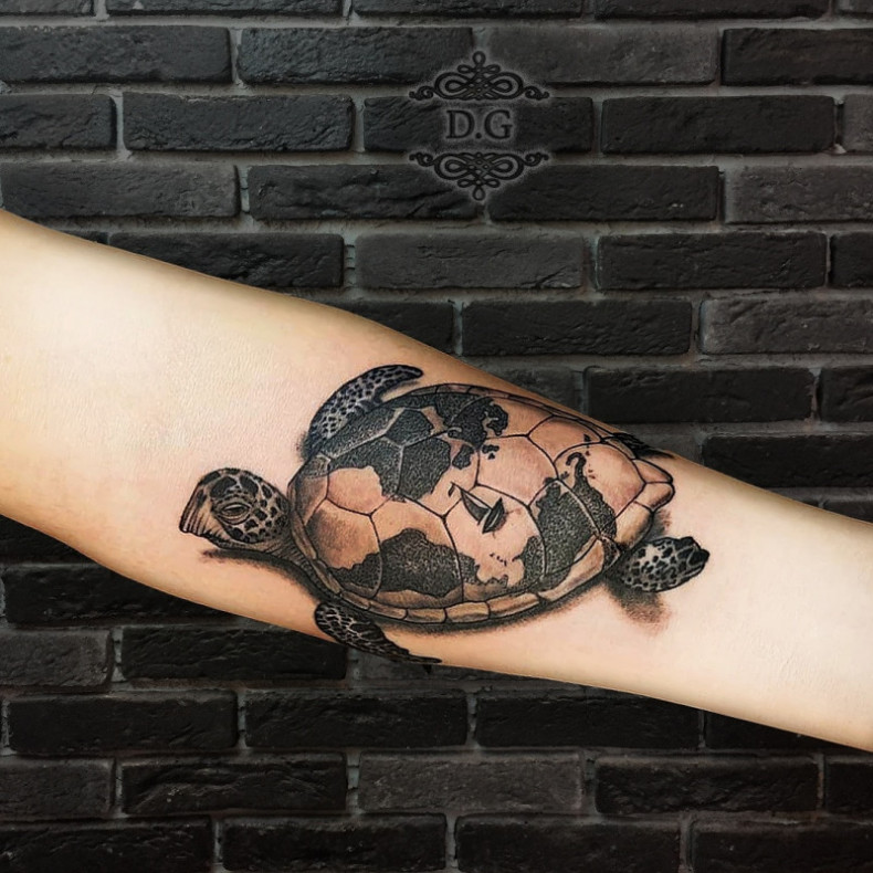 Черепаха, photo - Тату мастер Barb Tattoo