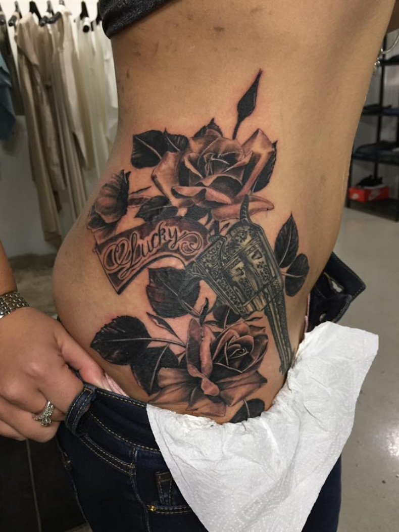 Gun revolver, photo - Tattoo Master Barb Tattoo