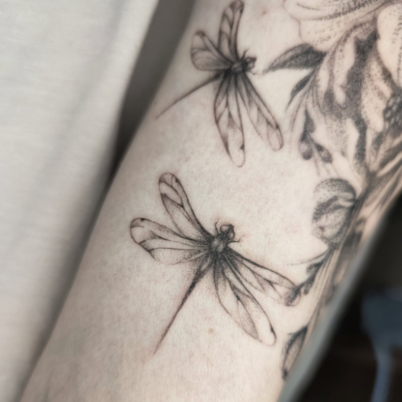 Mini dragonfly, photo - Tattoo Master Barb Tattoo