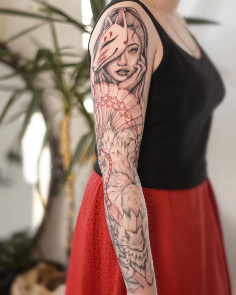 Kitsune, photo - Tatuażysta Barb Tattoo