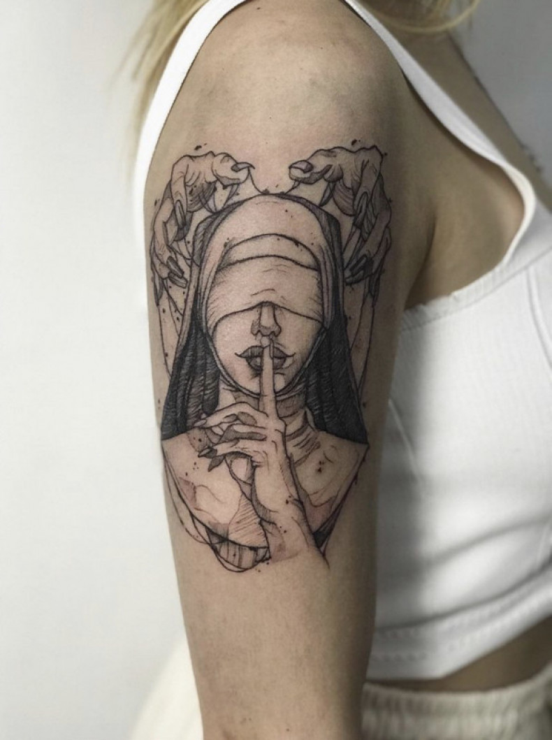 Монашка, photo - Тату мастер Barb Tattoo