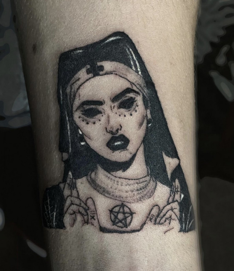 Монашка, photo - Тату мастер Barb Tattoo