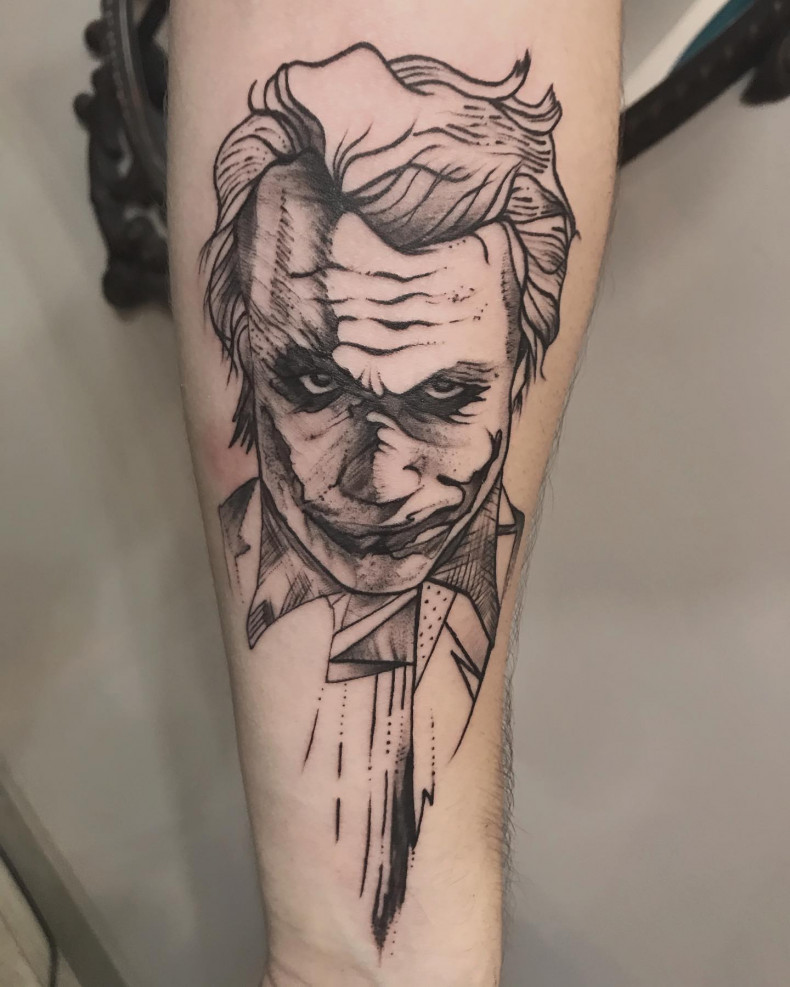 Джокер клоун, photo - Тату мастер Barb Tattoo